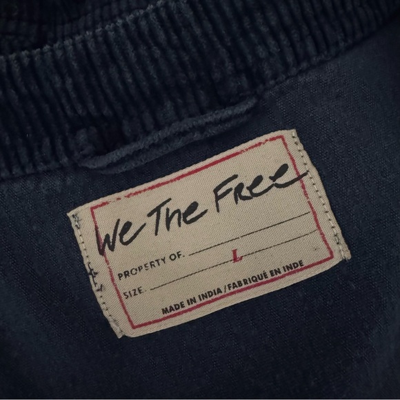 FREE PEOPLE We The Free Valerie Cord Vest - Majolica Blue - Picture 5 of 6